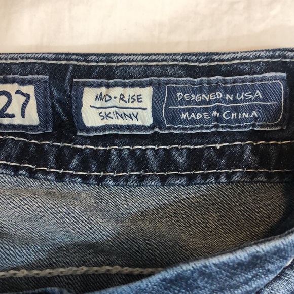 Miss Me Mid Rise Skinny Jeans Size 27 - Picture 10 of 12